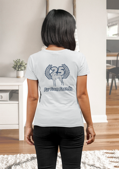 Damen Premium organic Stella Muser T-Shirt mit DTF Druck -  25 Jahre Jubiläums Ausgabe FFF FARFROMFEAR Tierschutz