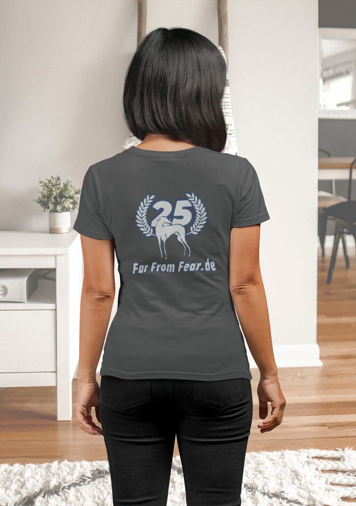 Damen Premium organic Stella Muser T-Shirt mit DTF Druck -  25 Jahre Jubiläums Ausgabe FFF FARFROMFEAR Tierschutz