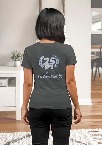 Damen Premium organic Stella Muser T-Shirt mit DTF Druck -  25 Jahre Jubiläums Ausgabe FFF FARFROMFEAR Tierschutz