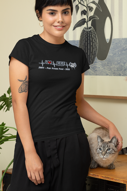 Damen Premium organic Stella Muser T-Shirt mit DTF Druck -  25 Jahre Jubiläums Ausgabe FFF FARFROMFEAR Tierschutz