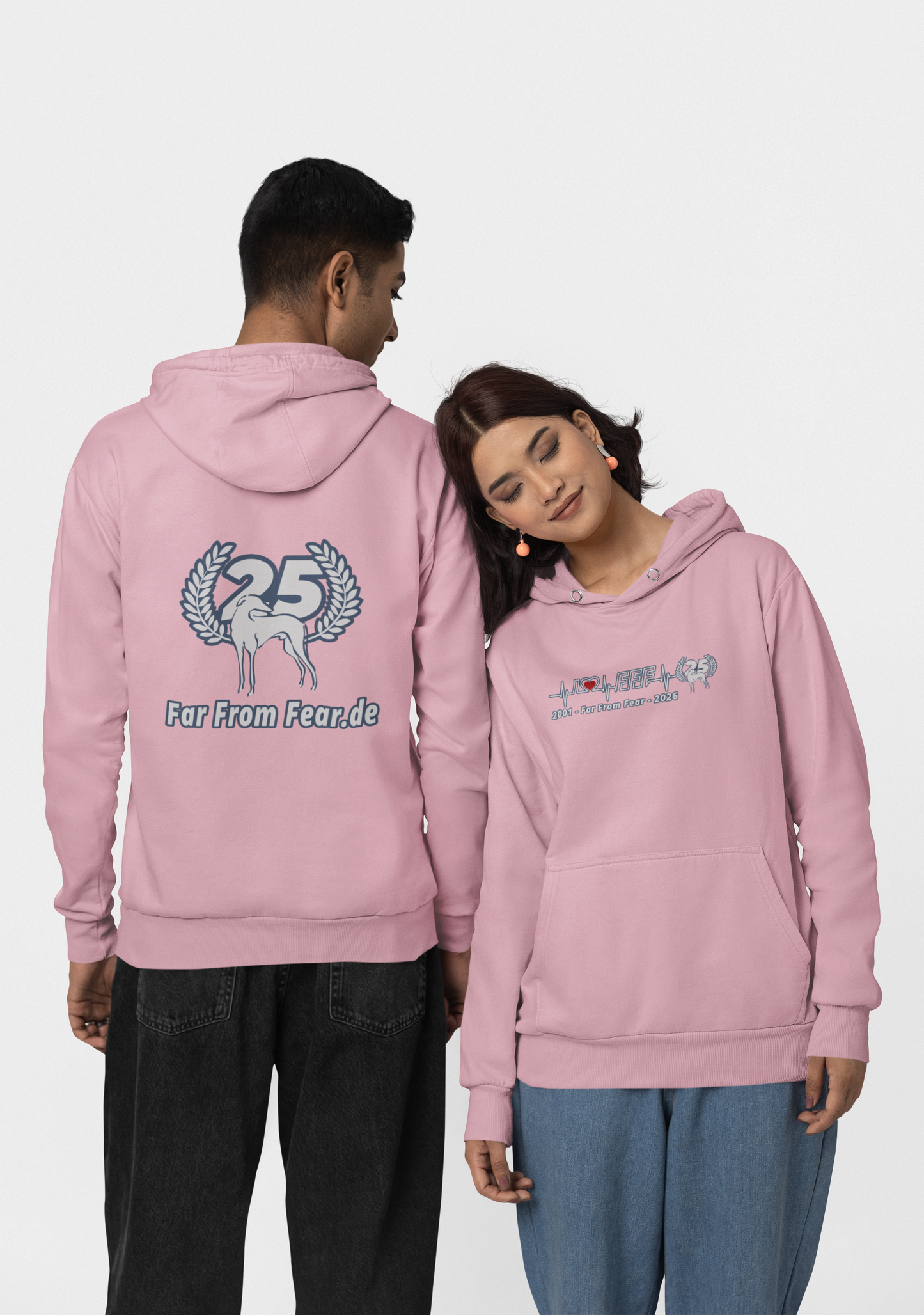 Unisex organic Cruiser Hoodie 2.0 ST/ST mit DTF Druck - 25 Jahre Jubiläums Ausgabe FFF FARFROMFEAR Tierschutz