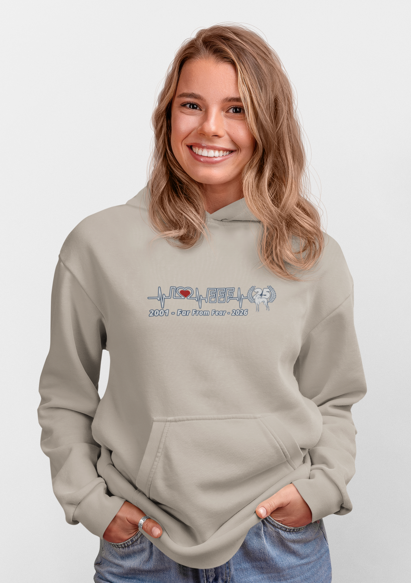 Unisex organic Cruiser Hoodie 2.0 ST/ST mit DTF Druck - 25 Jahre Jubiläums Ausgabe FFF FARFROMFEAR Tierschutz