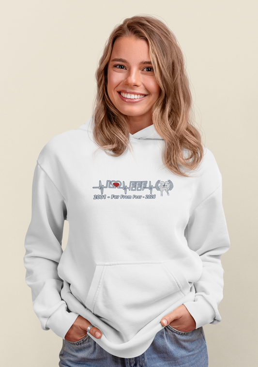 Unisex organic Cruiser Hoodie 2.0 ST/ST mit DTF Druck - 25 Jahre Jubiläums Ausgabe FFF FARFROMFEAR Tierschutz