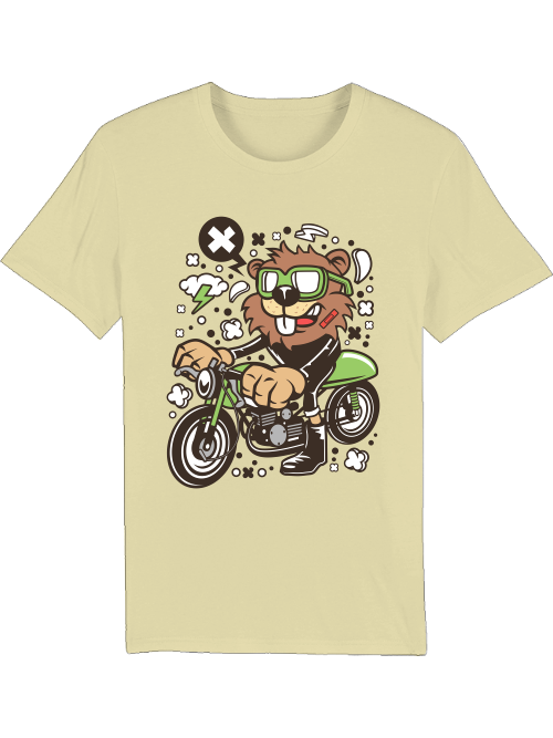 Camiseta con diseño de Castor Racer de dibujos animados