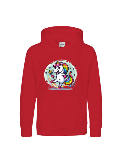 Unicornio bailando con burbujas - Sudadera con capucha premium para niños SK