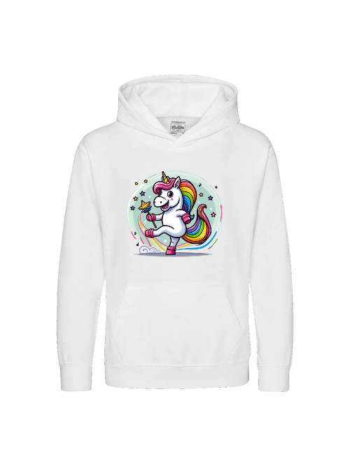 Kids Premium Hoodie Sweet Unicorn dances with bubble