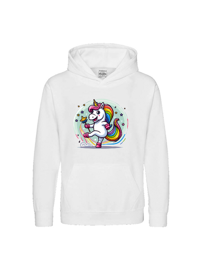 Unicornio bailando con burbujas - Sudadera con capucha premium para niños SK