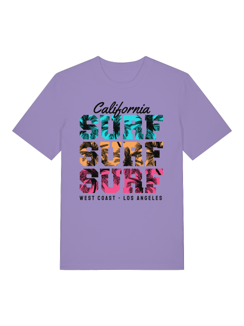 California Surf Sunset Front - Unisex Erwachsenen Bio Baumwolle Kurzarm Shirt Creator T-Shirt 2.0 ST/ST SH