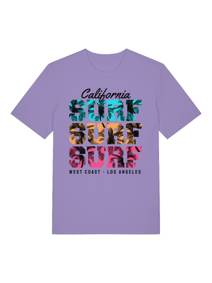 California Surf Sunset Front - Unisex Erwachsenen Bio Baumwolle Kurzarm Shirt Creator T-Shirt 2.0 ST/ST SH
