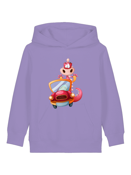 Cartoon Drache im Auto - Mini Cruiser Hoodie 2.0 Kinder Kapuzenpullover SK