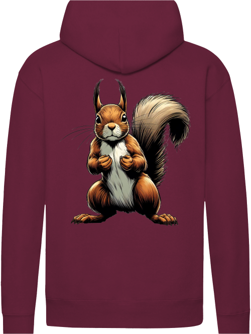 Premium Hooded Sweat Hoodie Partner Shirt Squirrel Backsite