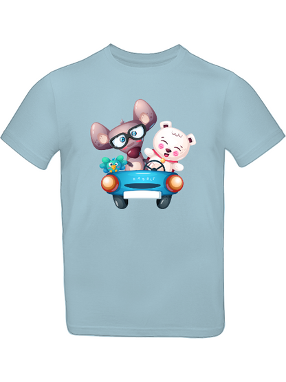 Cartoon Trio Vogel Maus Baer T-Shirt Kids SK