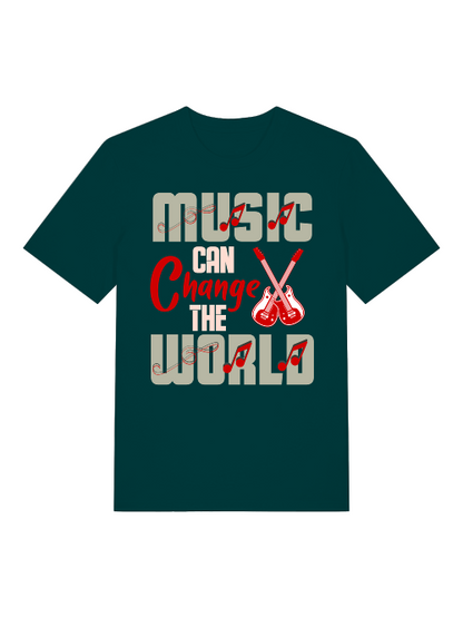 Music can Change the WORLD - Unisex Erwachsenen Bio Creator T-Shirt SH