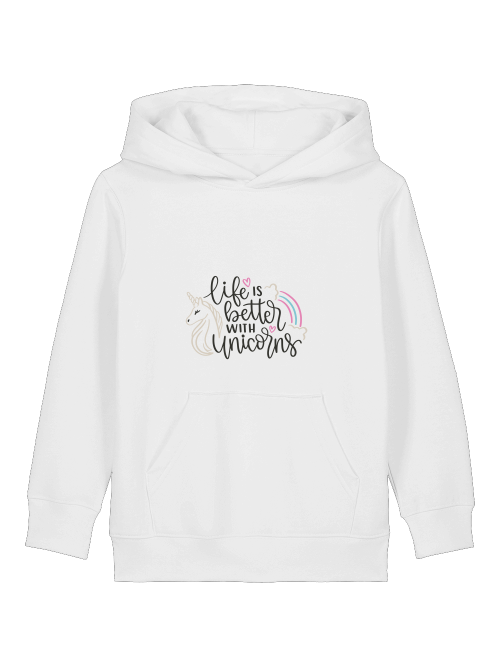 Einhorn Life is better with Unicorns - Mini Cruiser Hoodie 2.0 Kinder Kapuzenpullover SK