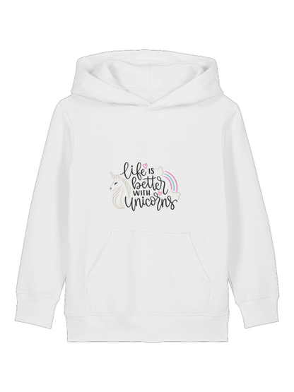 Einhorn Life is better with Unicorns - Mini Cruiser Hoodie 2.0 Kinder Kapuzenpullover SK