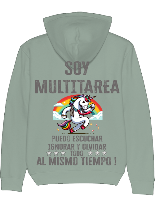 Cruiser hoodie Soy Multitarea unicorn with tie