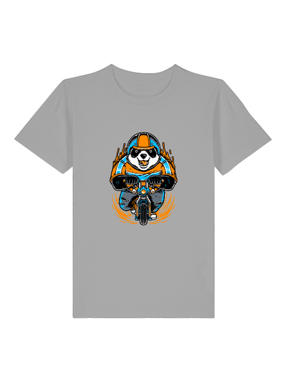 Camiseta infantil Panda Biker de dibujos animados - Mini Creator 2.0 SK