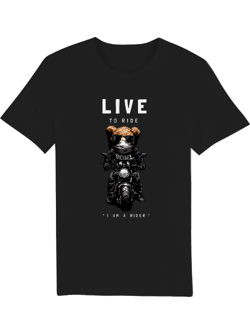 Biker Teddy Live to Ride Creator Camiseta