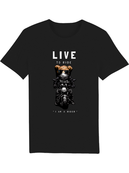 Biker Teddy Live to Ride - Creator T-Shirt SK