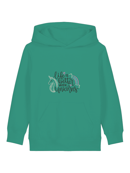 Einhorn Life is better with Unicorns - Mini Cruiser Hoodie 2.0 Kinder Kapuzenpullover SK