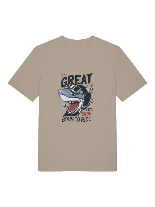 The Great Ride Shark - Camiseta unisex de manga corta de algodón orgánico para adultos Creator T-Shirt 2.0 ST/St SH