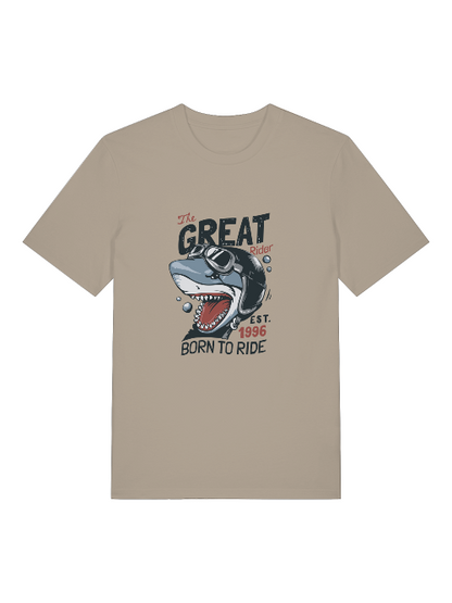The Great Ride Shark - Camiseta unisex de manga corta de algodón orgánico para adultos Creator T-Shirt 2.0 ST/St SH