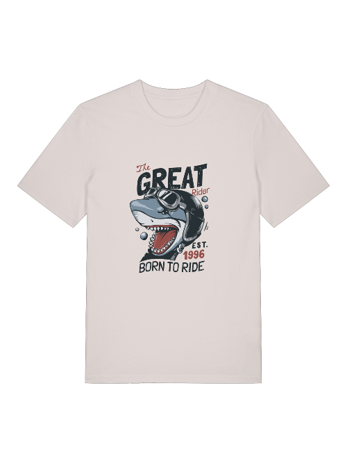 The Great Ride Shark - Camiseta unisex de manga corta de algodón orgánico para adultos Creator T-Shirt 2.0 ST/St SH