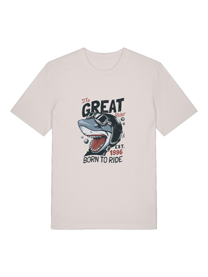 The Great Ride Shark - Camiseta unisex de manga corta de algodón orgánico para adultos Creator T-Shirt 2.0 ST/St SH
