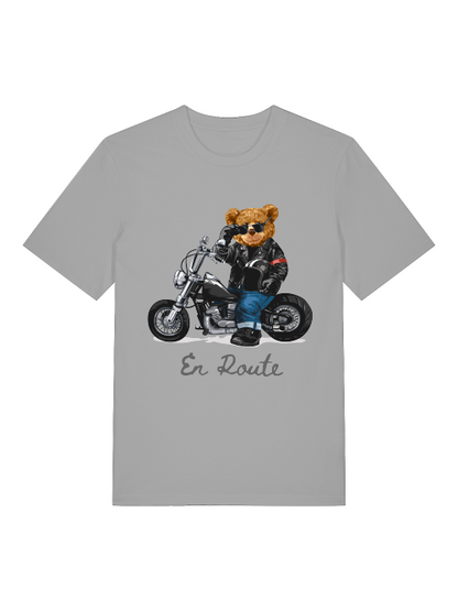 Biker Teddy En Route Front - Unisex Erwachsenen Bio Creator T-Shirt SH