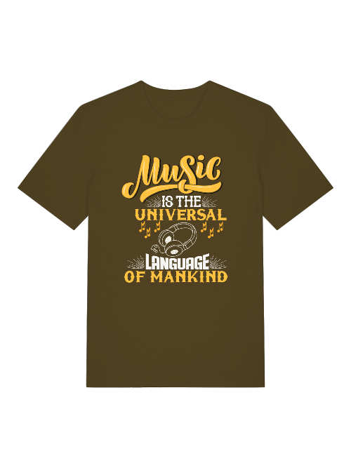 Music is the universal Language Front - Unisex Erwachsenen Bio Creator T-Shirt SH