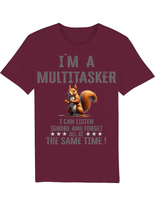 Creator T-Shirt I`ma Multitasker Squirrel Puzzle