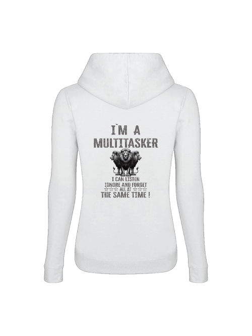 Girlie College Hoodie I`m a Multitasker 3 Löwen