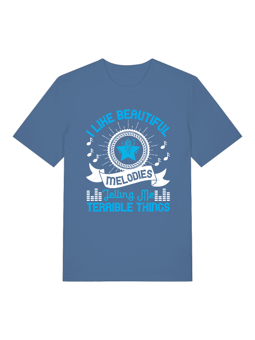I Like beautiful melodies Front- Unisex Erwachsenen Bio Baumwolle T-Shirt Creator 2.0 ST/St SH