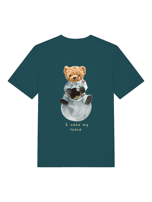 El osito de peluche astronauta necesita mi espacio - Camiseta unisex de manga corta de algodón orgánico para adultos Creator T-Shirt 2.0 ST/ST SH