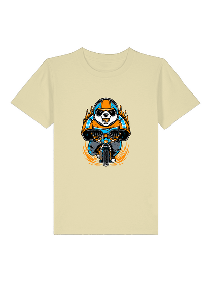 Camiseta infantil Panda Biker de dibujos animados - Mini Creator 2.0 SK