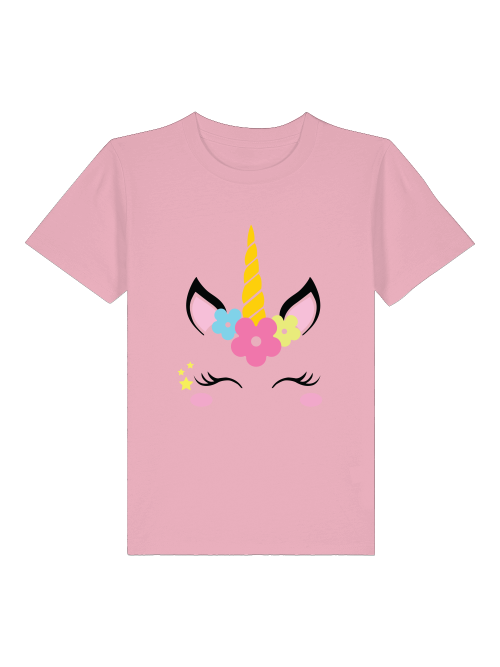 Einhorn Flower Unicorn Face Front - Kinder Premium Organic T-Shirt Mini Creator 2.0 ST/ST SH