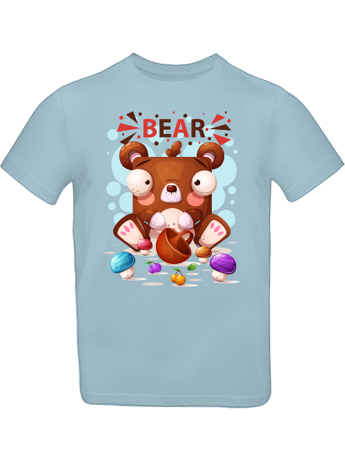 Cartoon Mini Baer mit Pilzen T-Shirt Kids SK