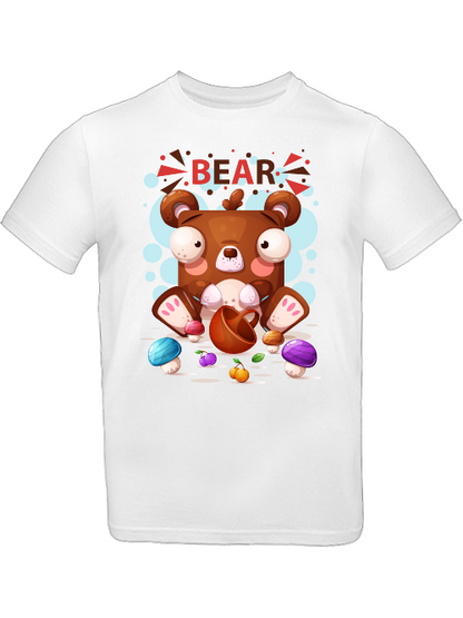 Cartoon Mini Baer mit Pilzen T-Shirt Kids SK