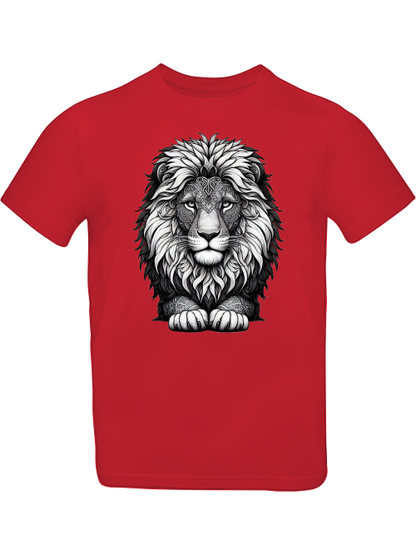 Mandala Löwenkopf in grau T-Shirt Kids SK