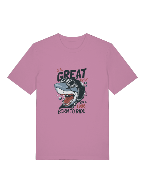 The Great Ride Shark - Camiseta unisex de manga corta de algodón orgánico para adultos Creator T-Shirt 2.0 ST/St SH