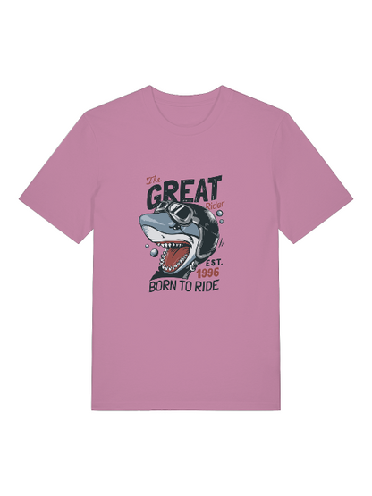 The Great Ride Shark - Camiseta unisex de manga corta de algodón orgánico para adultos Creator T-Shirt 2.0 ST/St SH