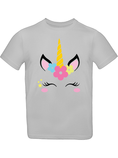 Einhorn Flower Unicorn Face T-Shirt Kids SK