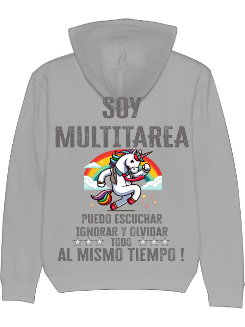 Cruiser hoodie Soy Multitarea unicorn with tie