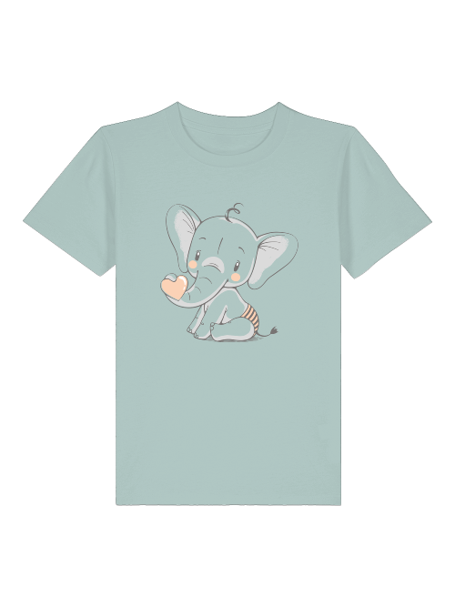 Cartoon Babyelefant mit Herz - Mini Creator 2.0 Kids T-Shirt SK