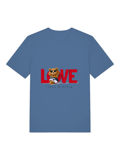 Love Teddy Relax and Enjoy Front - Unisex Erwachsenen Bio Creator T-Shirt SH