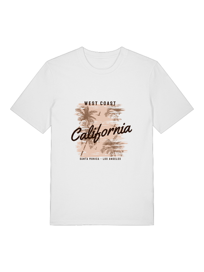 West Coast California Front - Unisex Erwachsenen Bio Baumwolle Kurzarm Shirt Creator T-Shirt 2.0 ST/St SK