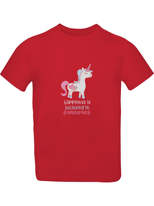 Einhorn Happiness is believing in Unicorn T-Shirt Kids SK