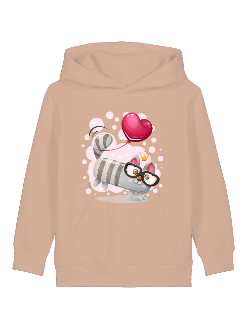 Cartoon Mini Katze mit Herzluftballon - Mini Cruiser Hoodie 2.0 SK