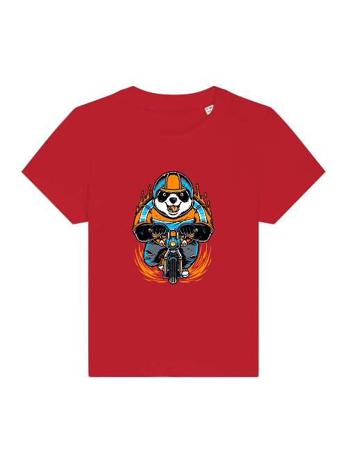 Camiseta Panda Biker de dibujos animados - Baby Creator