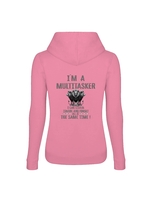 Girlie College Hoodie I`m a Multitasker 3 Löwen